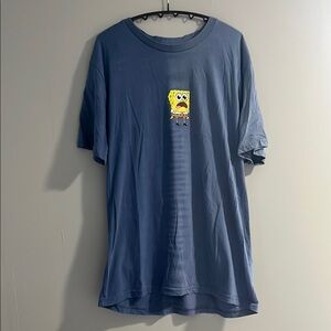 SpongeBob Squarepants Blue Short Sleeve Tees